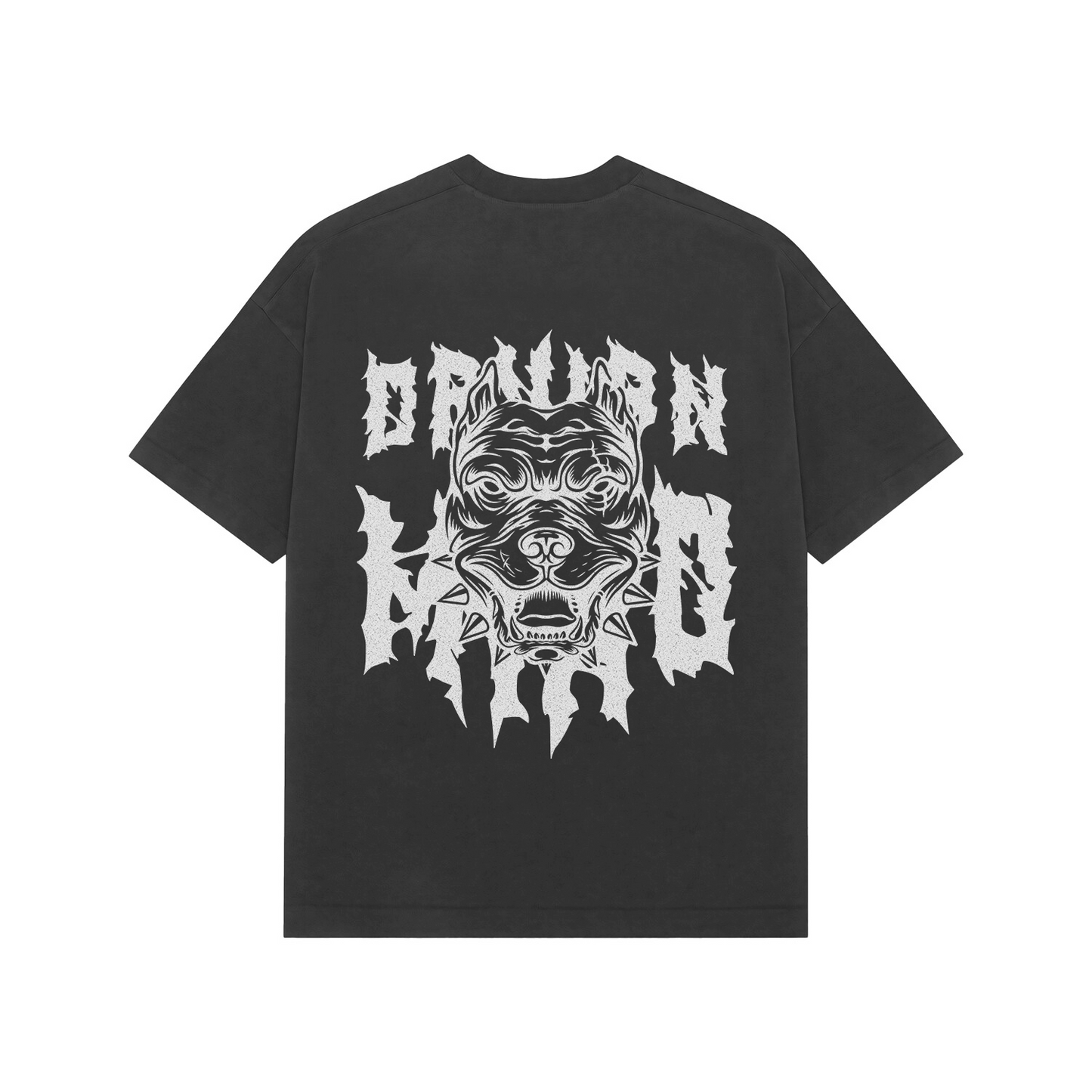 Gothic Bulldog Graphic Oversized T-Shirt