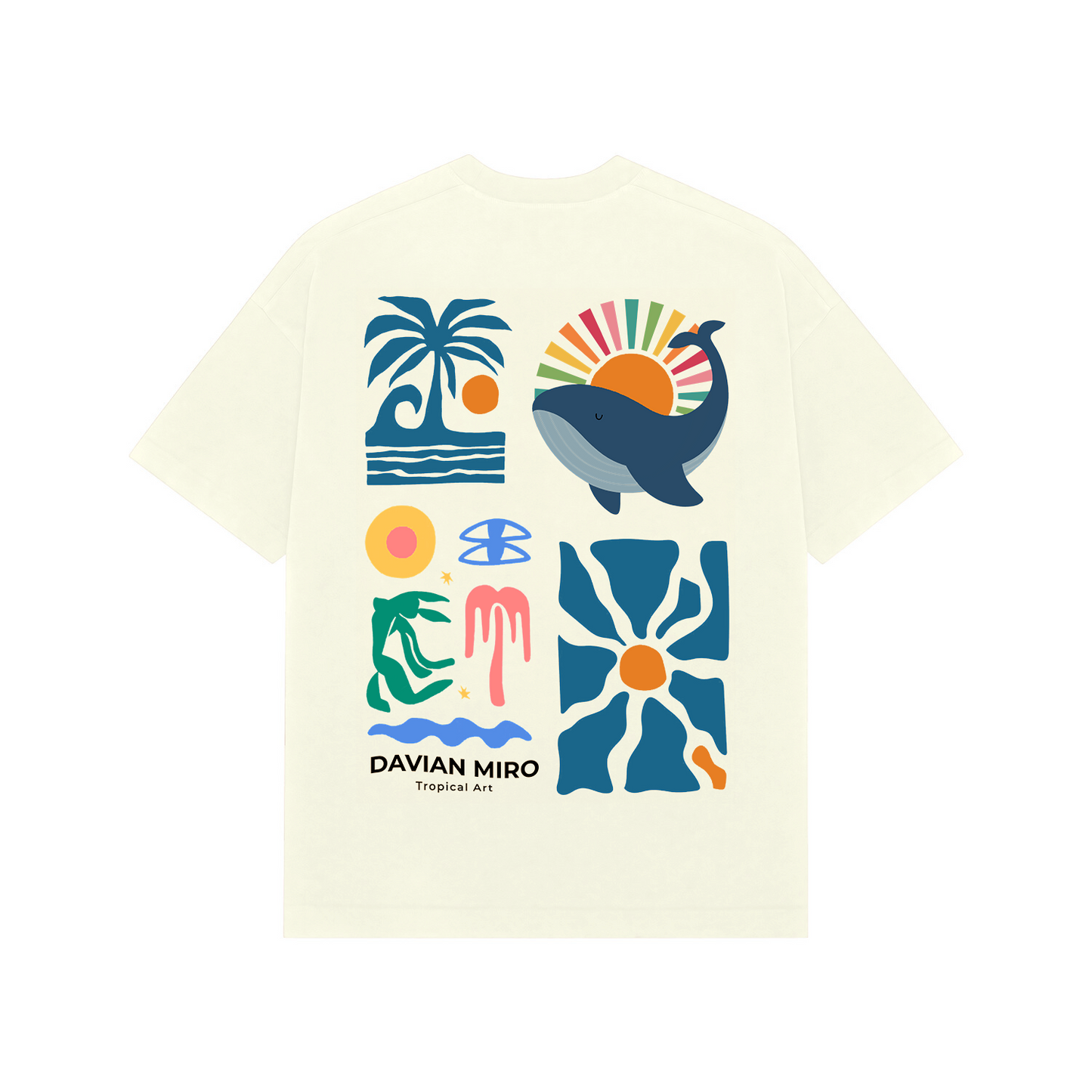Tropical Whimsy Oversized Tee