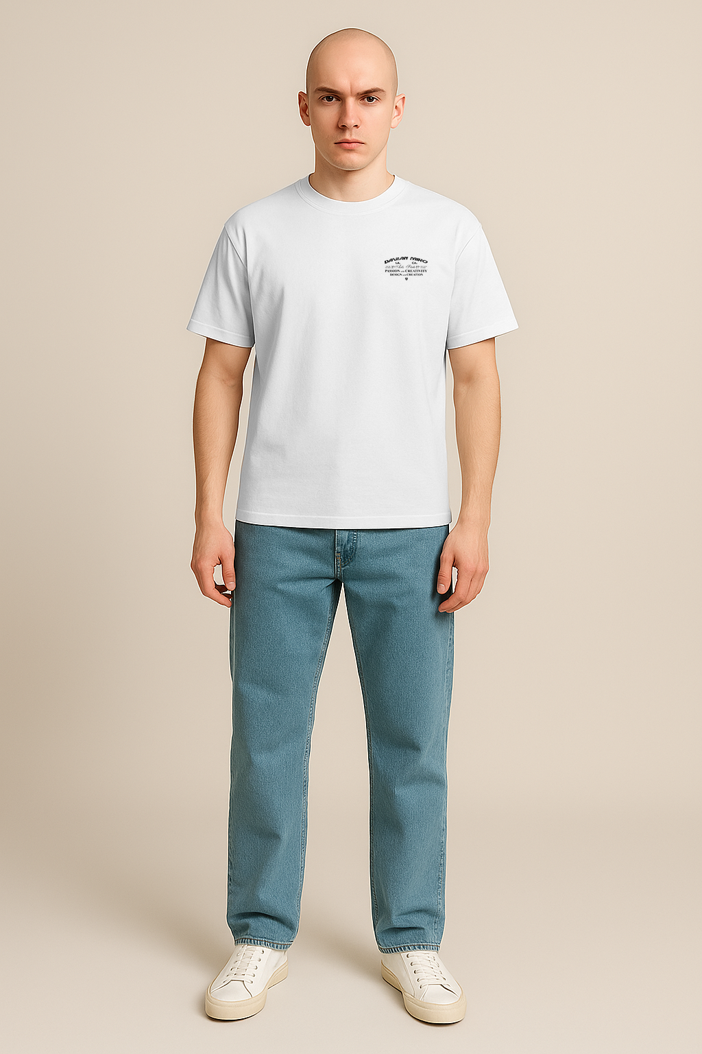 DAVIAN MIRO Arts State Oversized Tee - White