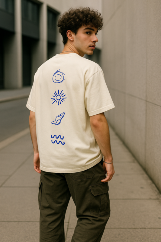 Tides & Symbols Oversized Graphic Tee