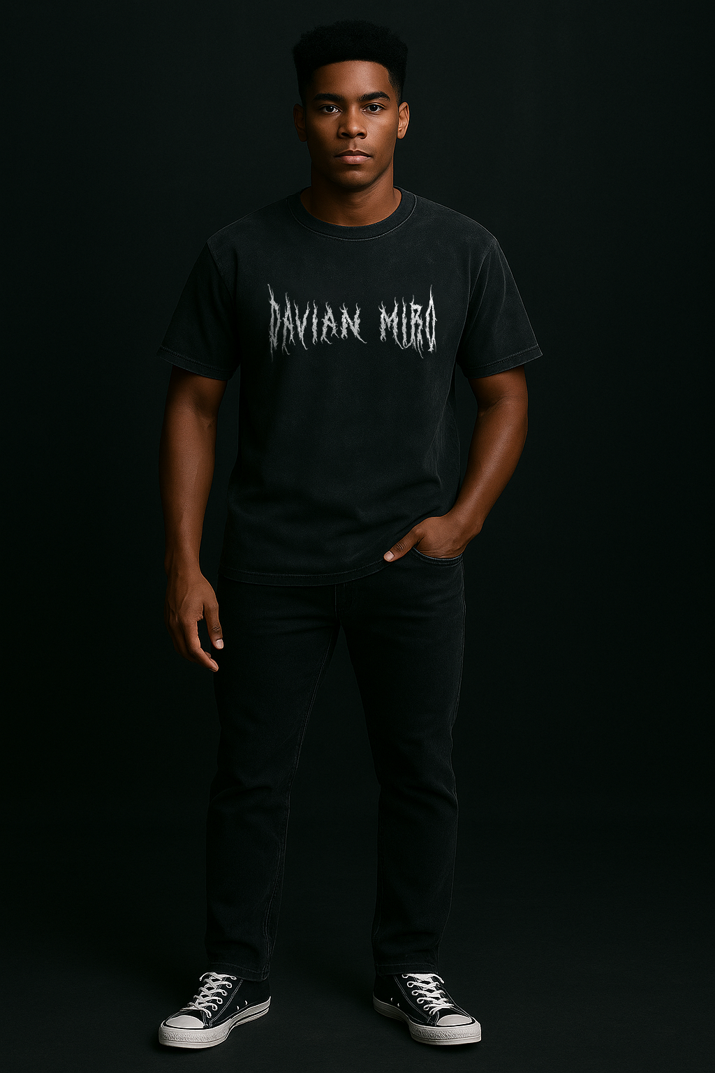 Grunge Core Acid washed Oversized Tee - Davian Miro Edition