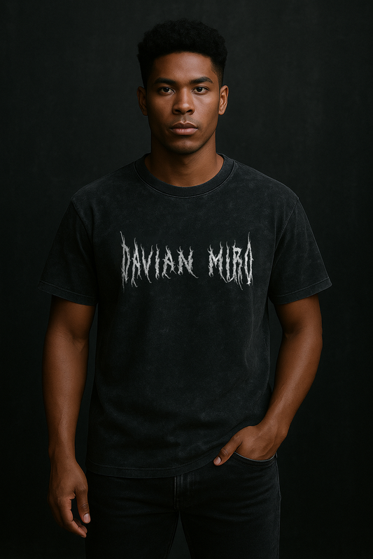 Grunge Core Acid washed Oversized Tee - Davian Miro Edition