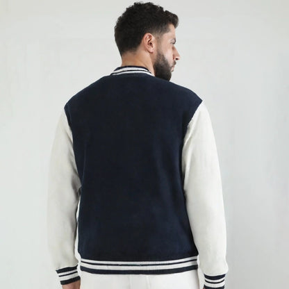Classic Varsity Jacket with Embroidered Logo