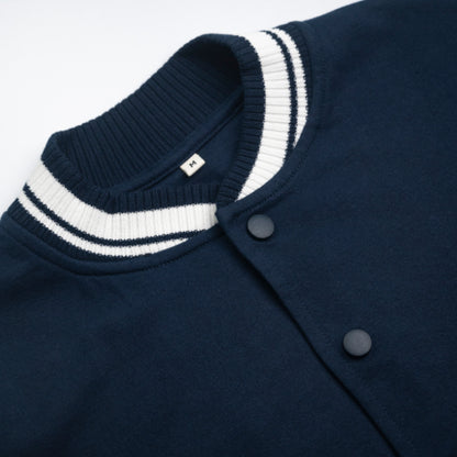 Classic Varsity Jacket with Embroidered Logo