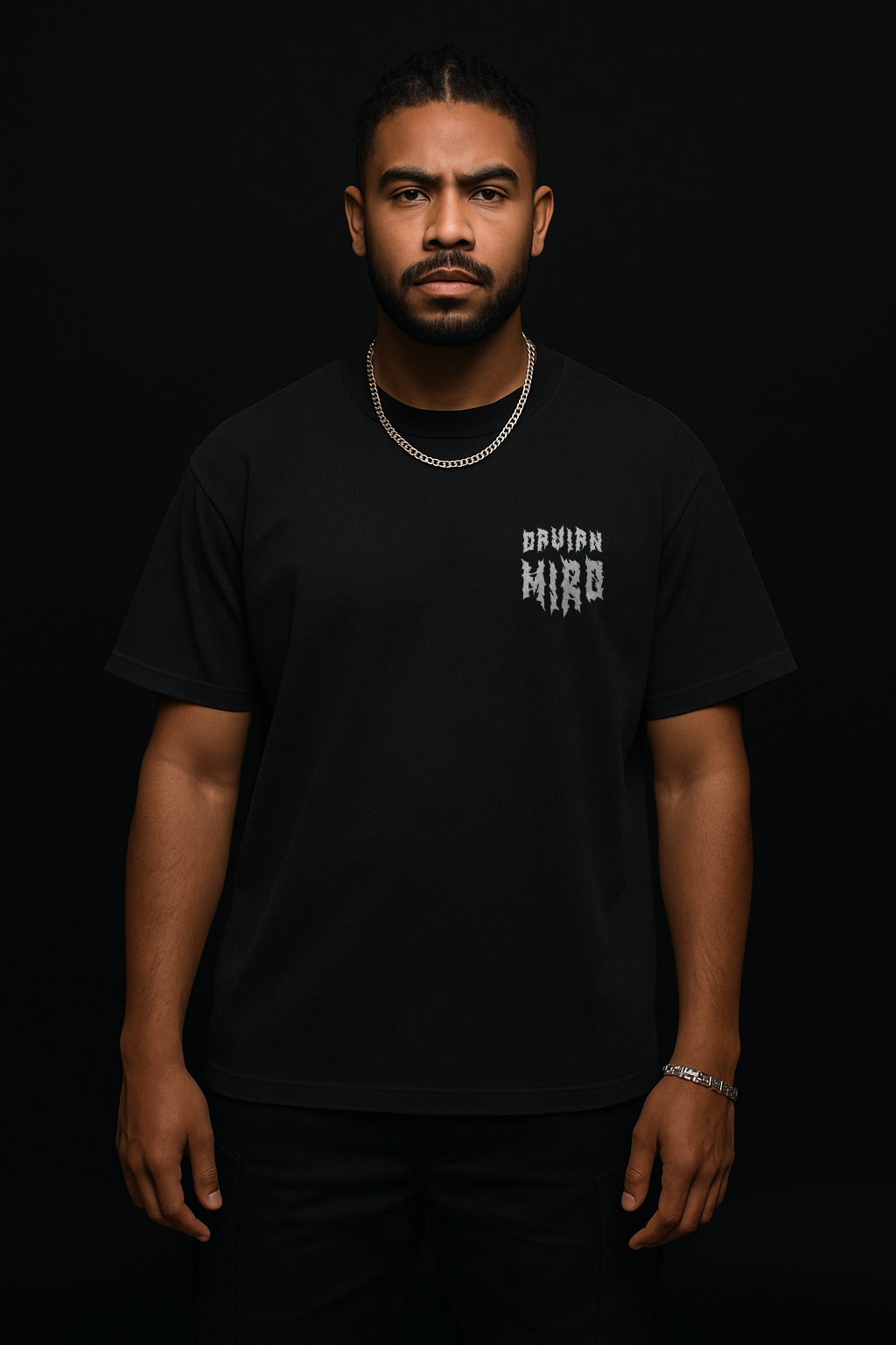 Gothic Bulldog Graphic Oversized T-Shirt